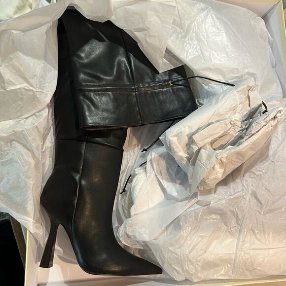 Good American Carla Over The Knee Boots Size 7 NWOT - Picture 15 of 16